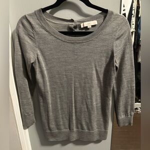 LOFT Charcoal Knit Top size Small